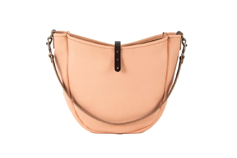 Celeste Leather Hobo Bag - Medium - Peach Fuzz - In Stock