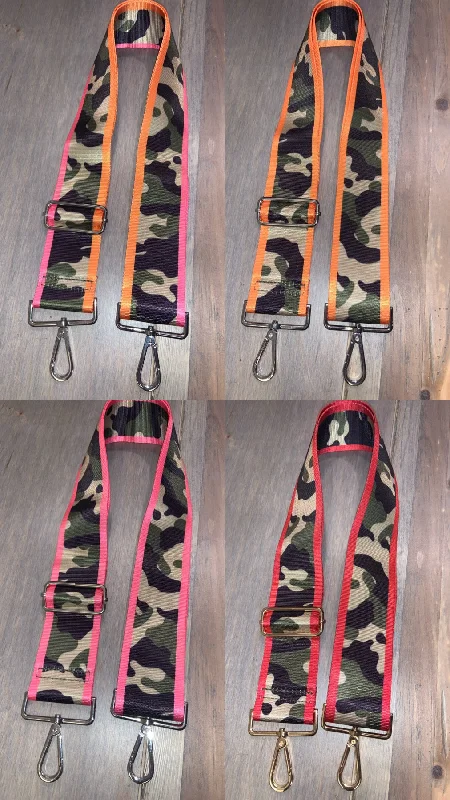 Colorful Camouflage 2” Adjustable  Handbag Strap - Assorted Colors