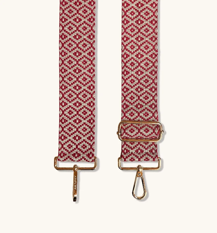 Red Cross-Stitch Strap